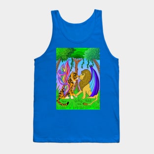 Lion and Tiger with wings Tank Top